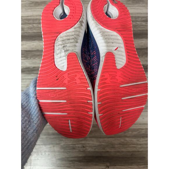 Under Armour Mesh Running Shoes Womens Size 9.5 Blue Pink - Picture 9 of 9